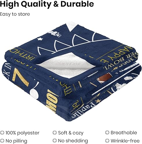 Miniatura 3 de Regalos de cumpleaños 50 para hombres y mujeres, regalo de cumpleaños de 50 años para marido, esposa, papá, mamá, manta de 60 x 50 pulgadas