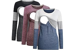 Bearsland Nursing Breastfeeding Top for Women 3-Packs