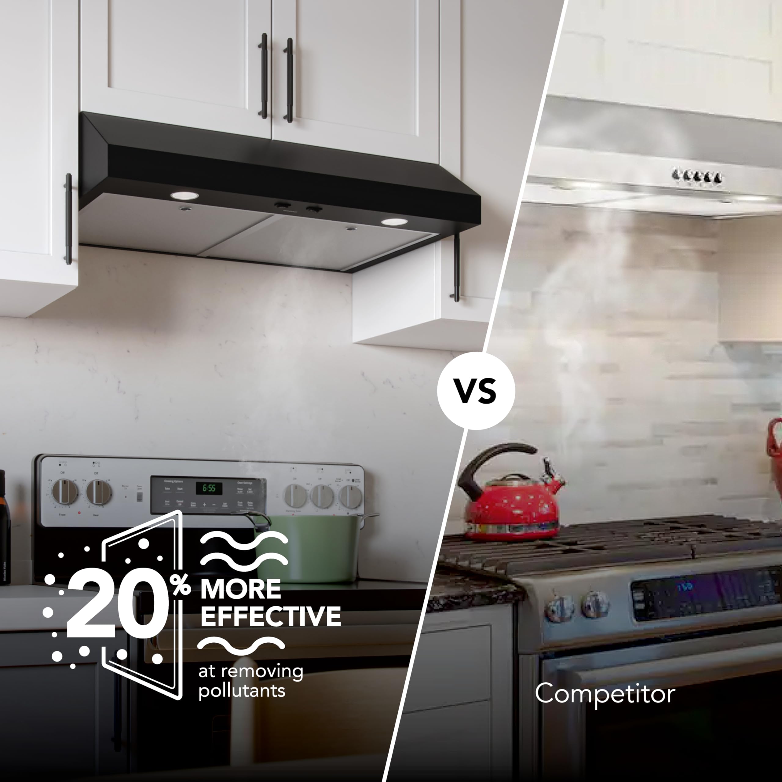 com: Broan-NuTone 30-Inch Black Under Cabinet Range
