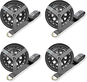 Mega Cargo Control 2" Wheel Lift Snap Hook Lasso Towing Straps - 5,000