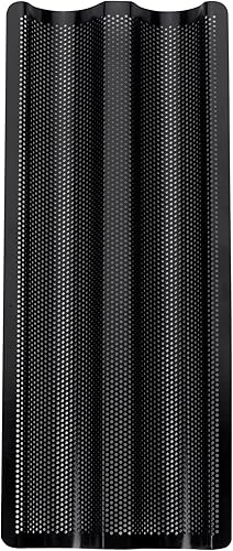 Mrs. Anderson's Baking Sartén doble antiadherente para baguette, acero al carbono, aprobado por Europa, sin PTFE ni PFOA