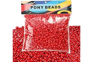 6x9mm Pony Beads Red