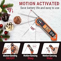 Vista 5 de Termómetro digital de carne ThermoPro TP19H resistente al agua para asar a la parrilla con retroiluminación ambidiestra y sensor de movimiento