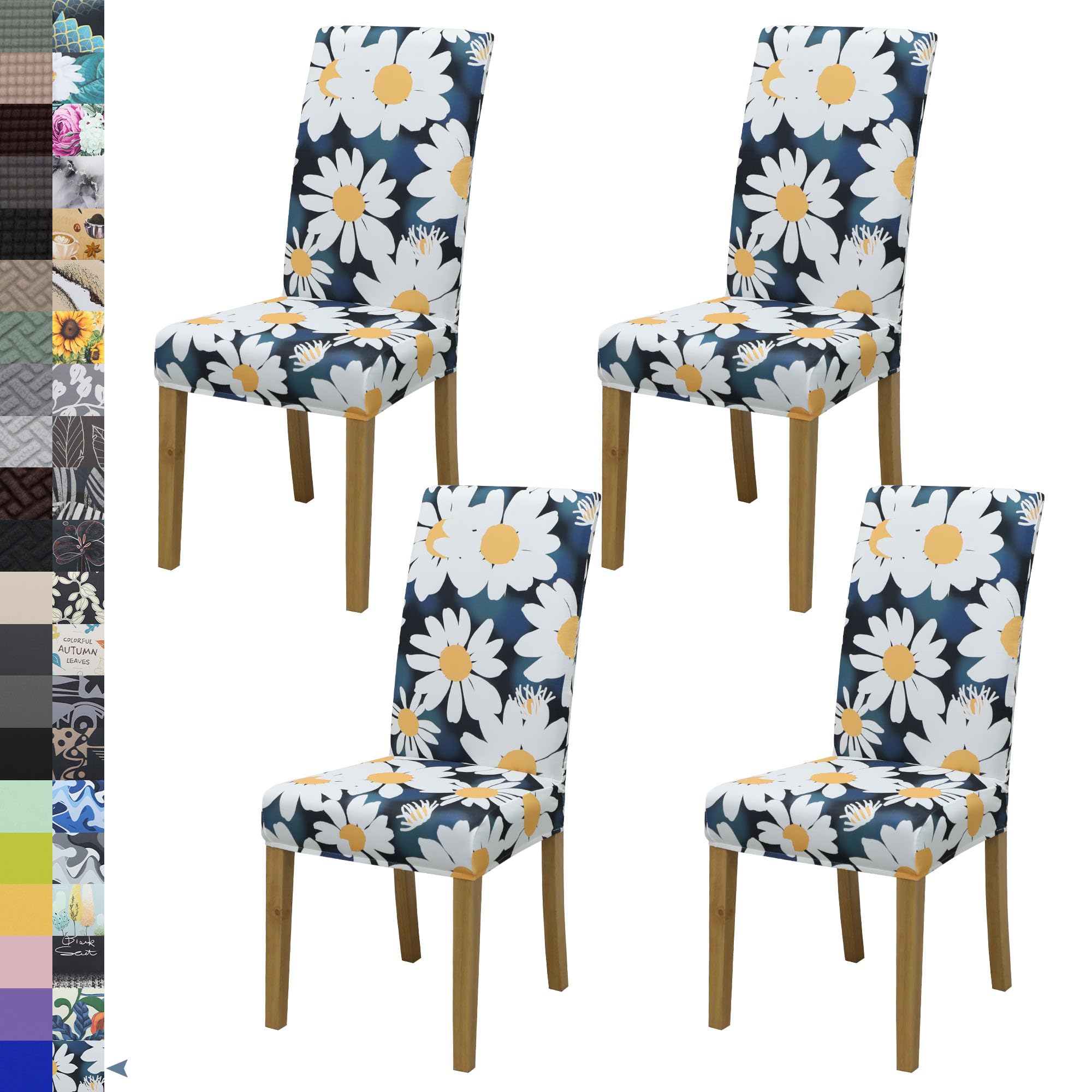 BIETYONE Chair Covers,Dining Room Chair Covers Set of 4,Stretch Kitchen Chair Cover,Washable Dining Chair Cover,Parsons Chair Slipcovers Protective,