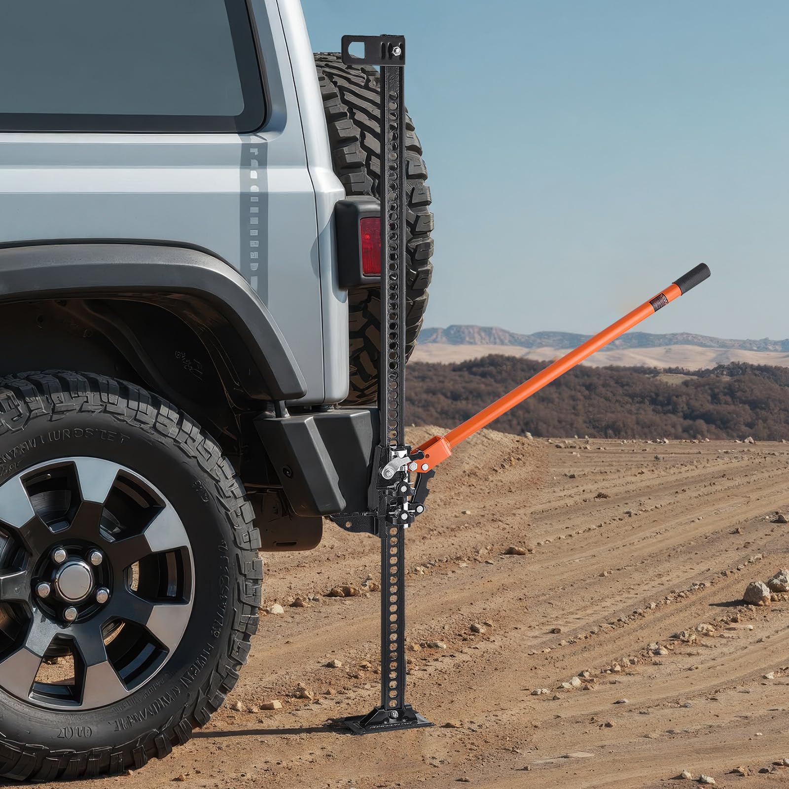VEVOR Gato Agrícola 122 cm con Elevación Alta y Trinquete Carga Máxima de 3,18 T para Uso Todoterreno de Alta Resistencia con Rango de Elevación de 130,1 a 1079,5 mm para Tractor, Camión, SUV