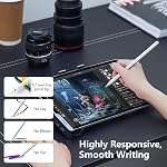 Pour Apple Pencil (2018-2026), Stylus stylo pour ipad avec le rejet de la paume, charge rapide, sensibilité au silence, pour iPad 11/10/9/8/7/6th Gen, Pro 13"/12.9"/11"/M4, Air 7/6/5/4/3/M3/M2, Mini 7/6/5th (Blanc) ► Charge rapide, Sensibilité à l'huile, pour iPad 11/10/9/8/7/6th