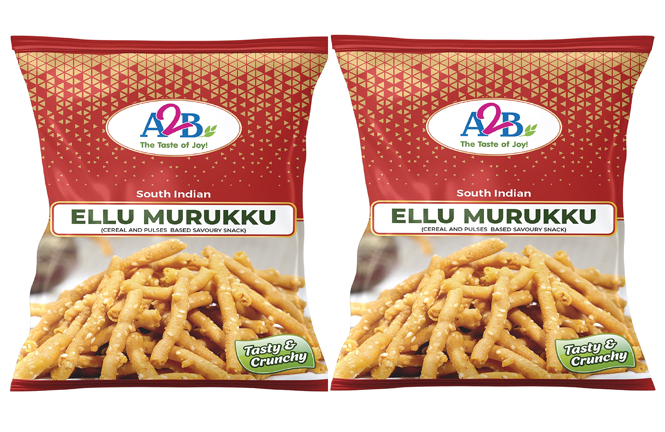 Adyar Ananda Bhavan Snacks - Ellu Murukku (Pack of 2 x 200g)