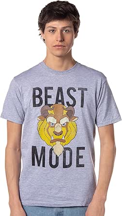 Amazon.com: Disney Beauty and the Beast Movie Men's BEAST MODE Graphic ...