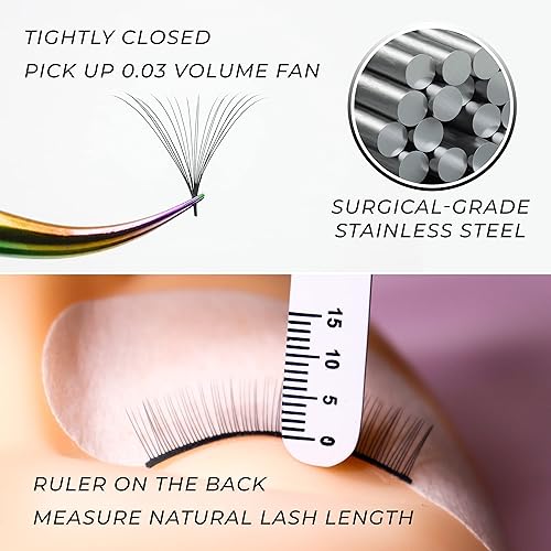 Miniatura 4 de LLBA Lash Tweezer Herramienta profesional de aplicación de pestañas postizas  Pinzas multiformas y usos  Pinzas de agarre antideslizantes para