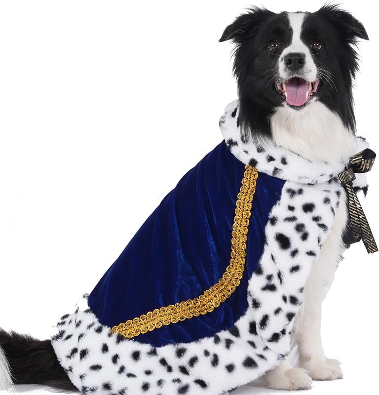 Capa de Veludo com Gola de Pelúcia para Cães e Gatos Lovelyshop Azul Tamanho L
