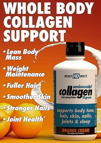 Miniatura 3 de Health Direct - Micropéptidos de colágeno líquido AminoSculpt - 28 onzas líquidas - 28 porciones - 0.35 oz de colágeno líquido de grado médico