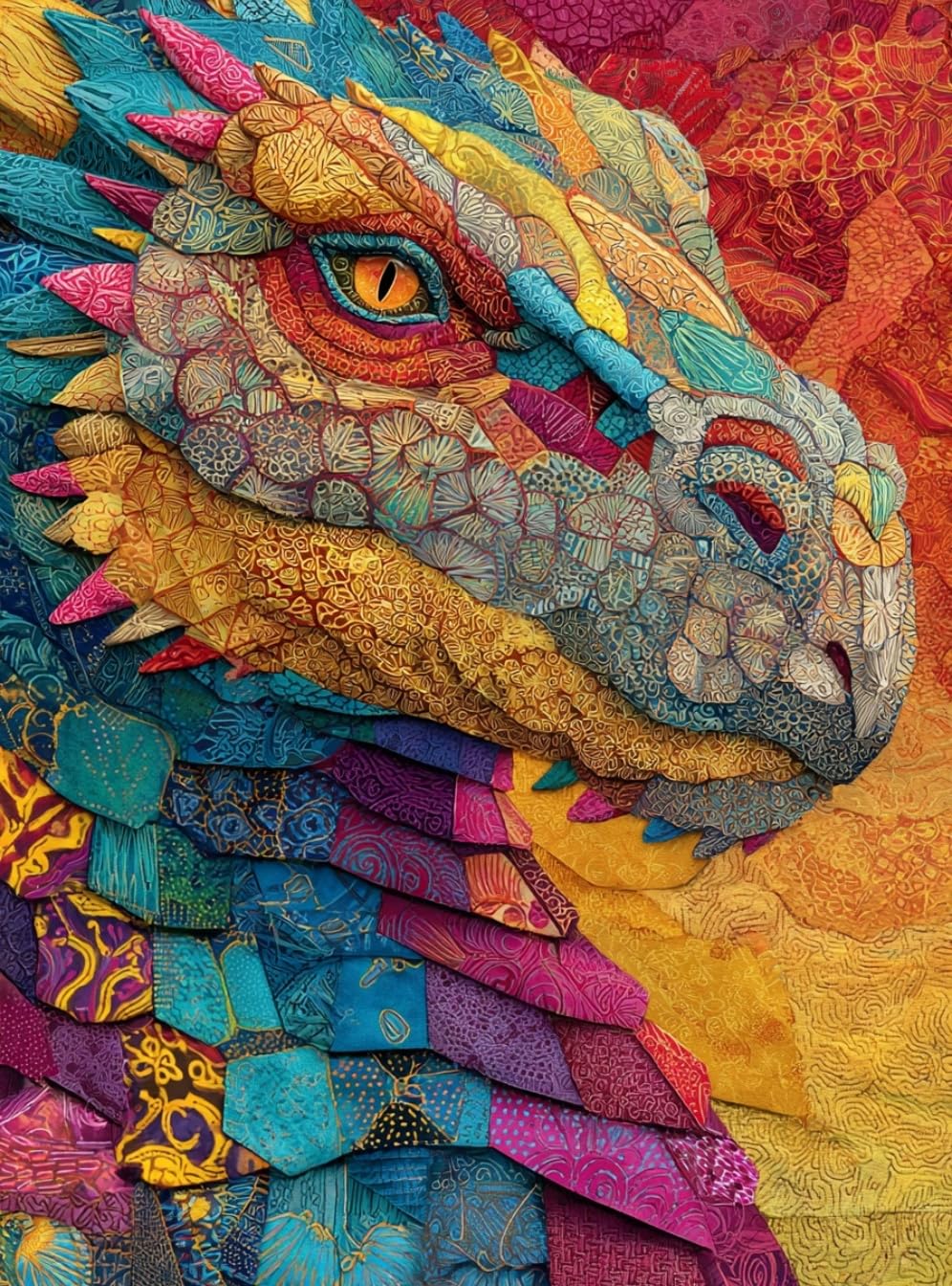WANGWANGMIAO Paint by Numbers for Adults Rainbow Scale Dragon- Painting by Numbers for Beginner,DIY Acrylic Oil Paints Canvas Kits for Home Wall Decor Gifts 16X20 Inch，with Frame