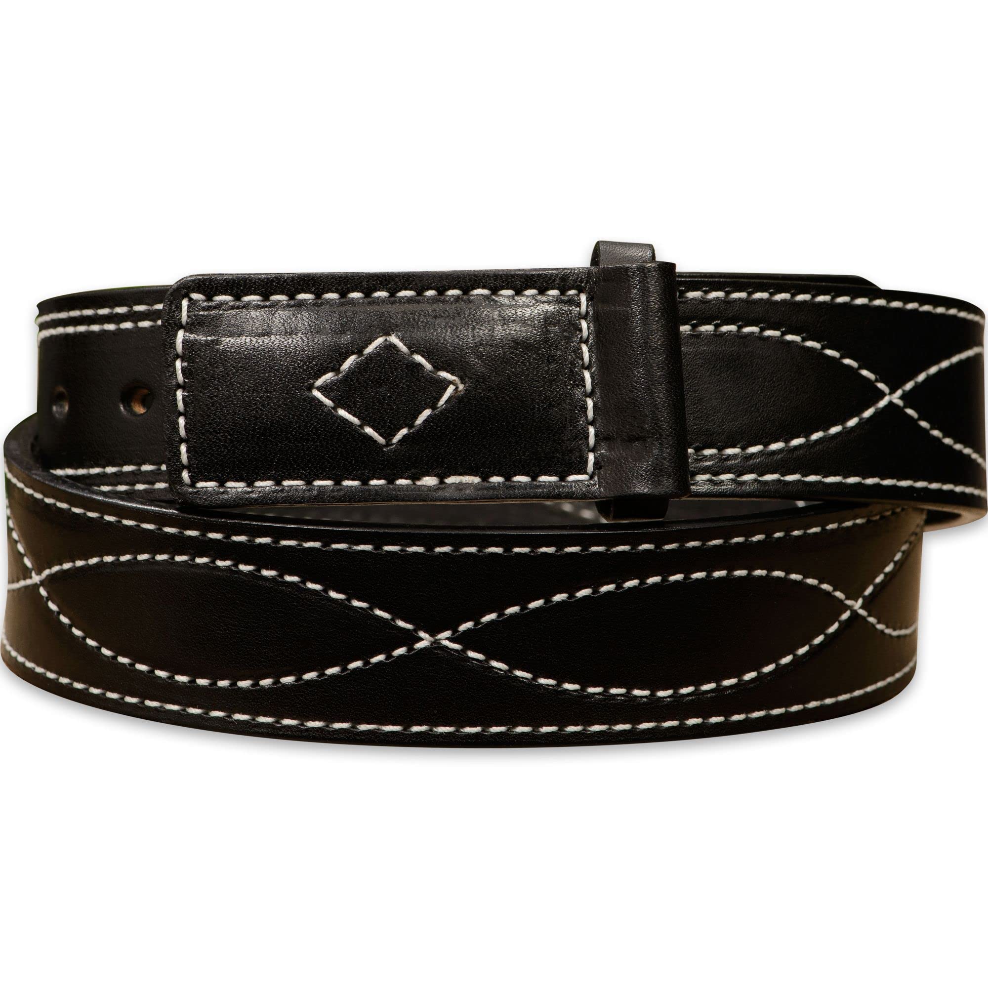 Bullhide Belts Mens Buckleless Leather Belt for Work, Casual, Dress, 1.50