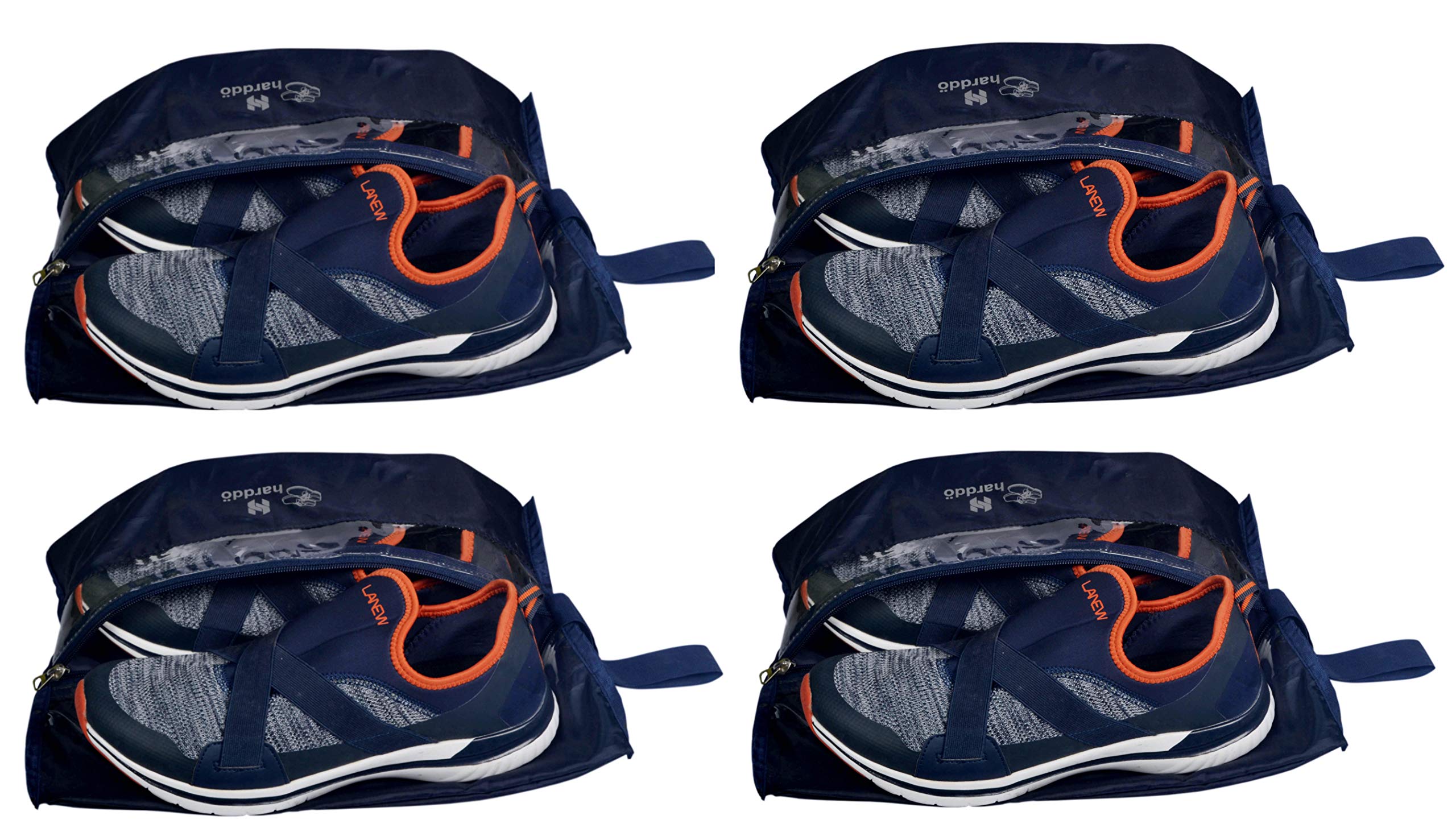 Harddo Multipurpose Portable Travelling Shoe Bag Pack of 4 Blue for Men and Women(Water Resistant).-image-47