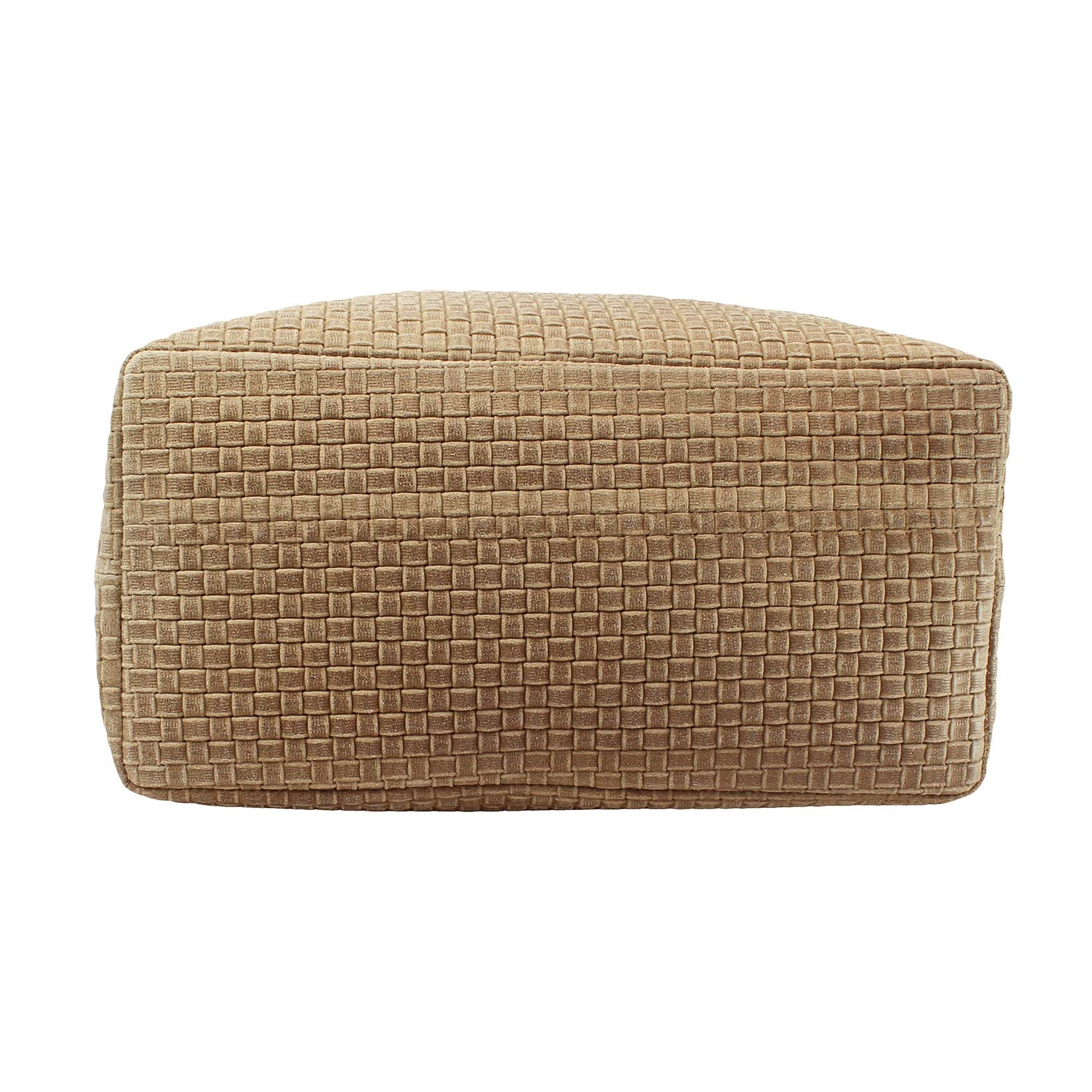 Chicca Borse Borsa a Mano Stampa Intrecciata da Donna con Tracolla in vera pelle made in Italy - 34x29x18 Cm