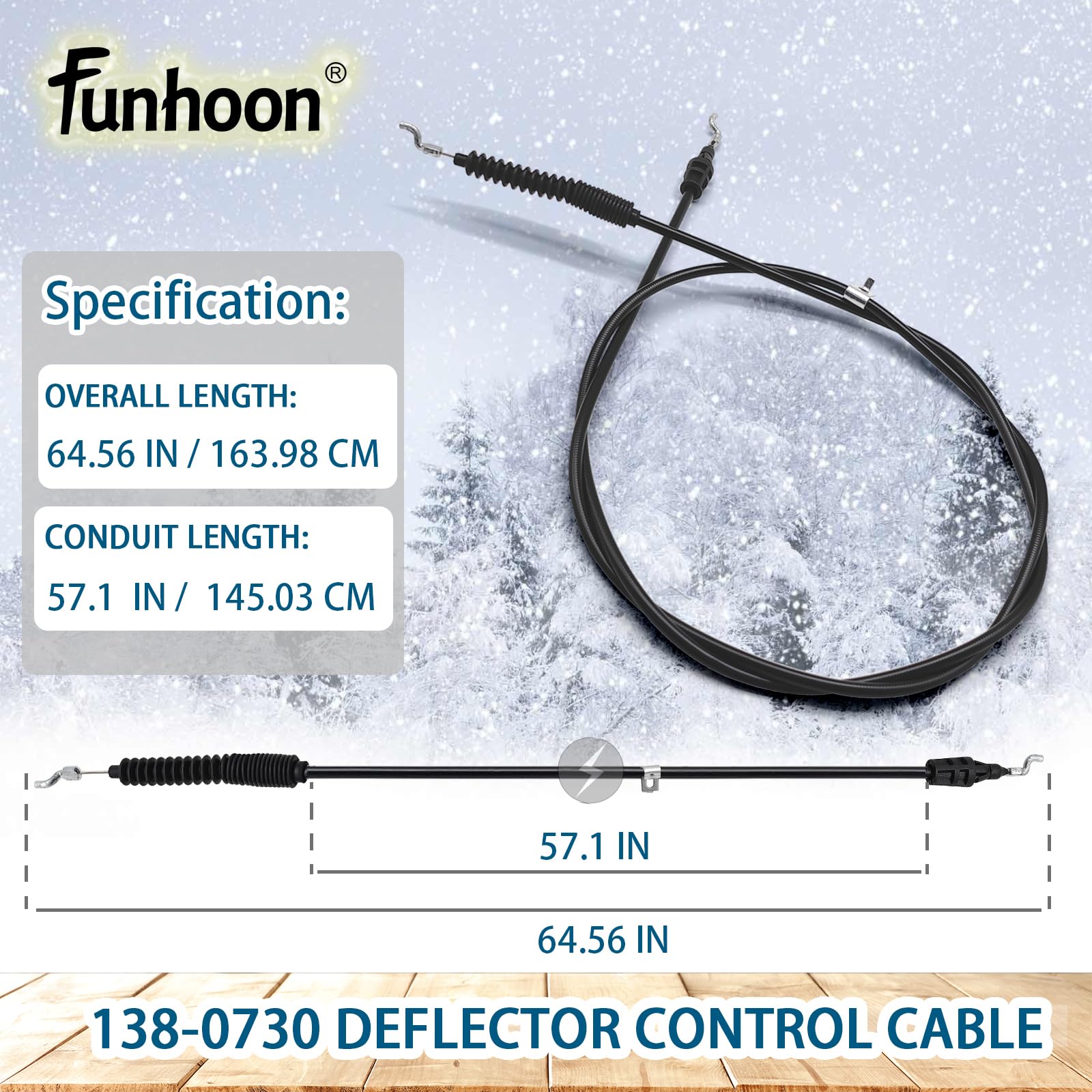 Amazon.com: Funhoon 138-0730 Deflector Control Cable for Toro