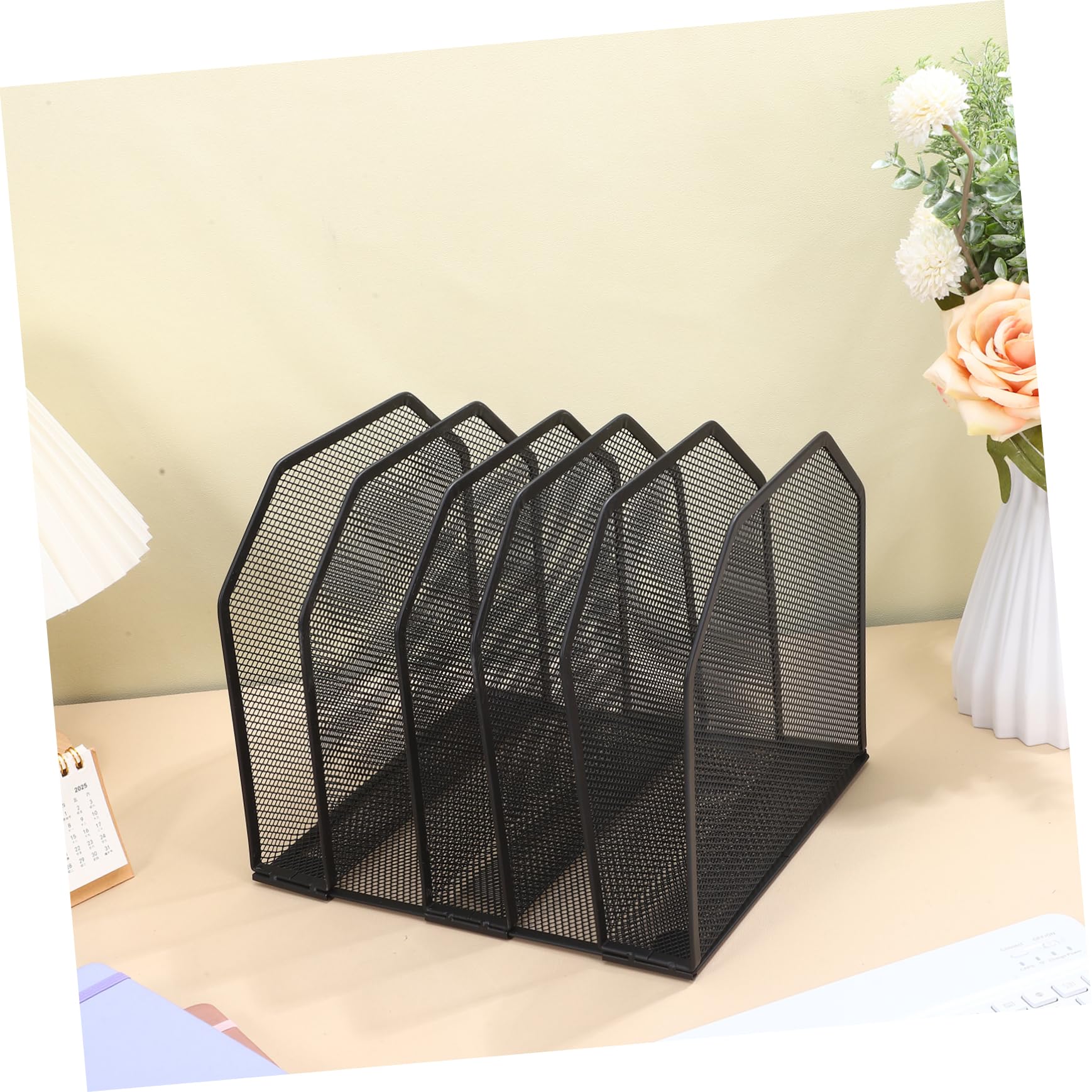 Operitacx Support de Fichiers Maille Amovible à Sections Trieur de Courrier Vertical pour Bureau Maison et Salle de Classe