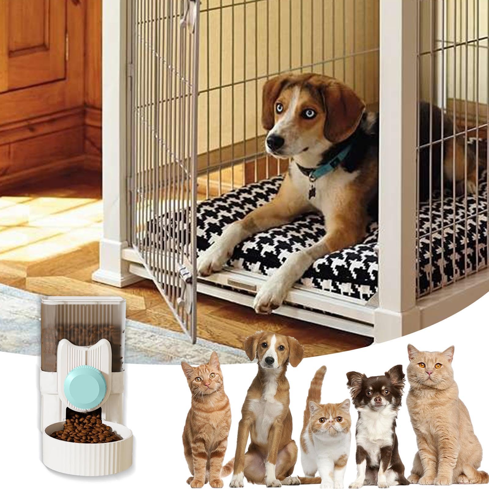 Distributeur Automatique de Nourriture à Suspendre, 1000ml Distributeur Eau pour Petits Animaux, Mangeoire Automatique pour Cage Chiot, Lapin,Cobaye, Furet, Hérisson, Chat, Chinchilla