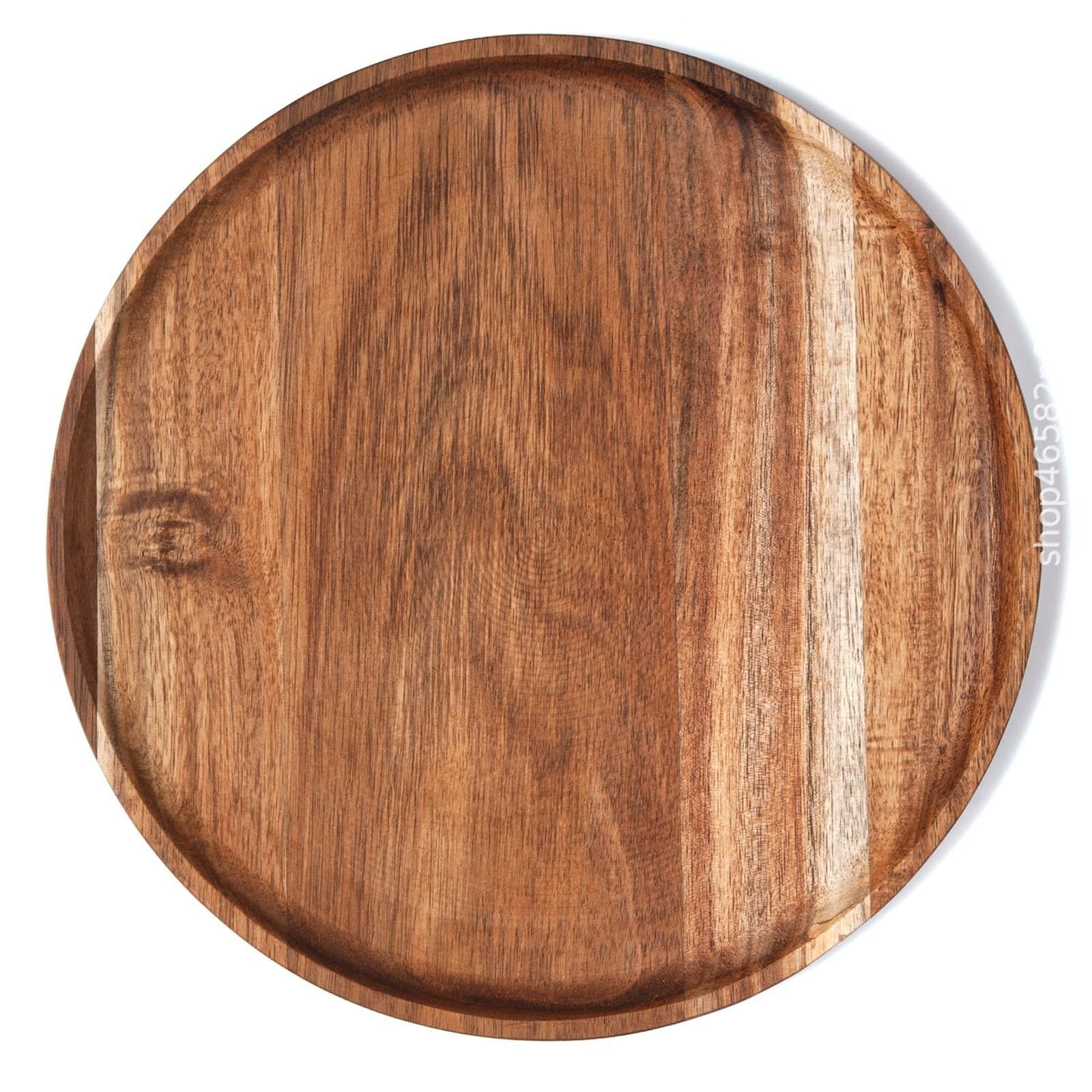 SXRQ and Scratch Proof Wood Platter for Hot Beverages and Appetizers Multipurpose Wooden Tea Tray Wooden Serving Tray