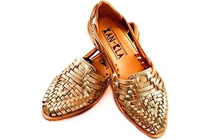 Attractive Mexican Huaraches Flats Sandals for Women, with an Eye-Catching Rose Gold Finish
