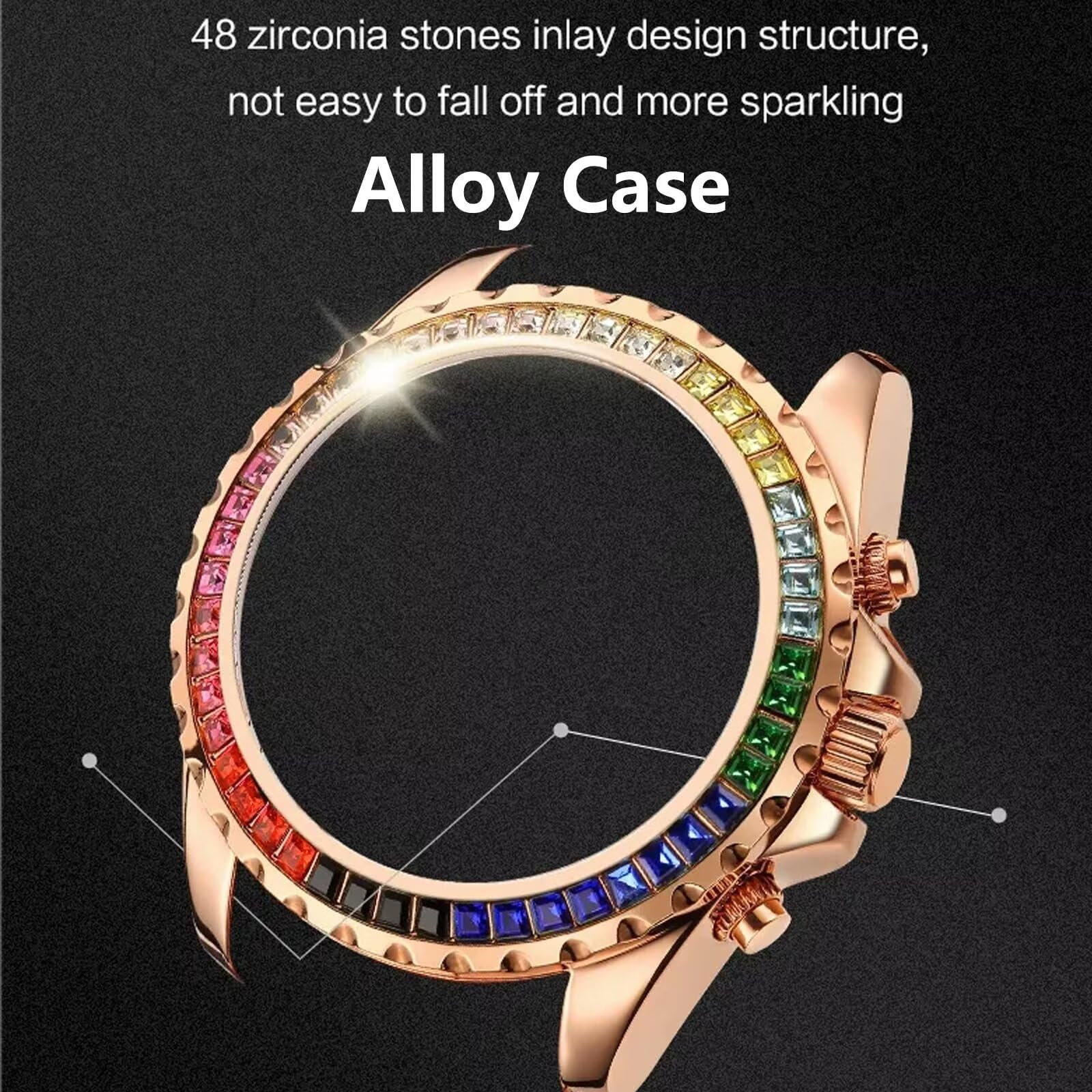FORSINING Reloj analógico de cuarzo para hombre, esfera de diamante de color de lujo, cronógrafo, casual, reloj de pulsera de acero inoxidable, vestido de negocios, resistente al agua
