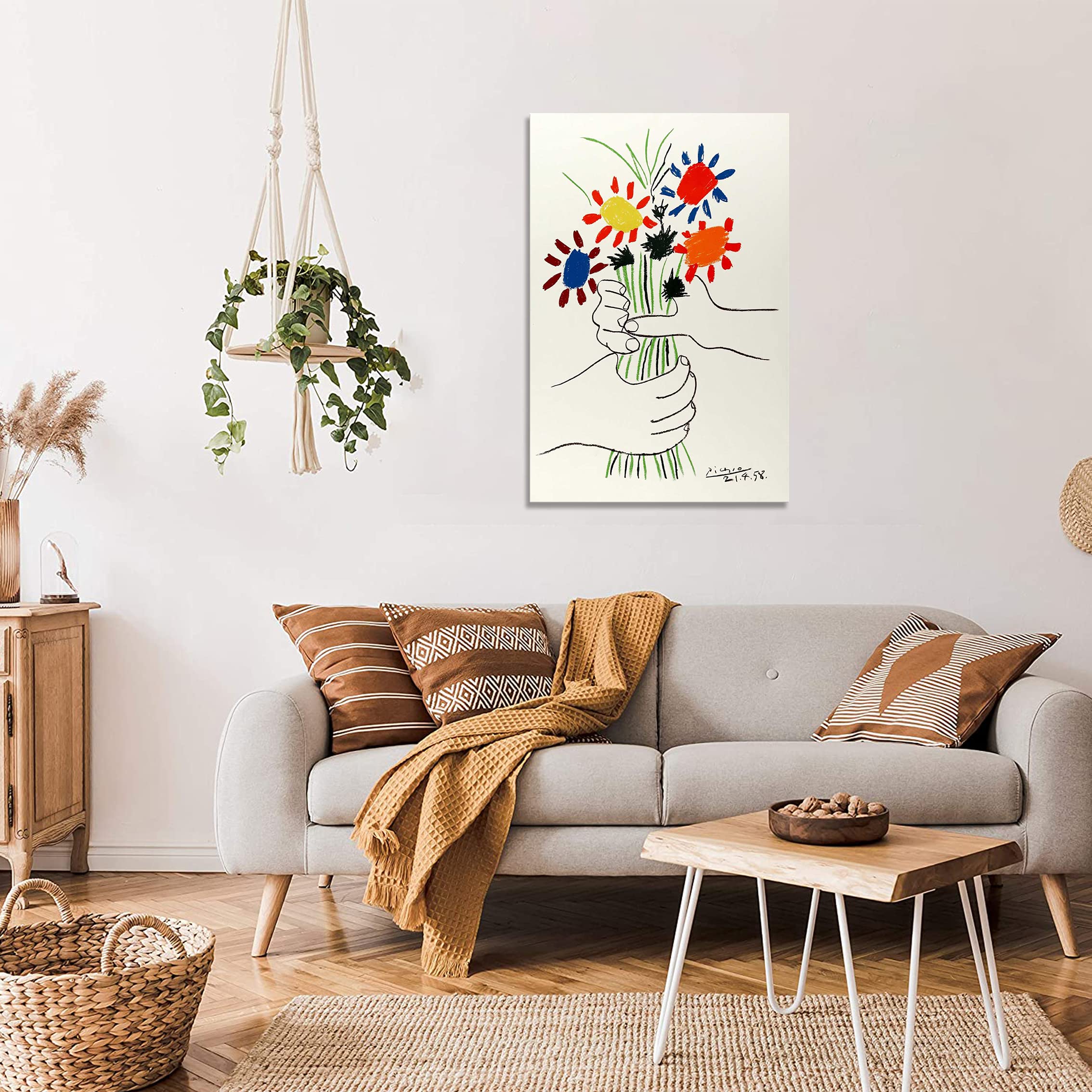 Amazon.co.jp: ピカソ ポスター 友情の花 絵画 装飾画 アートパネル