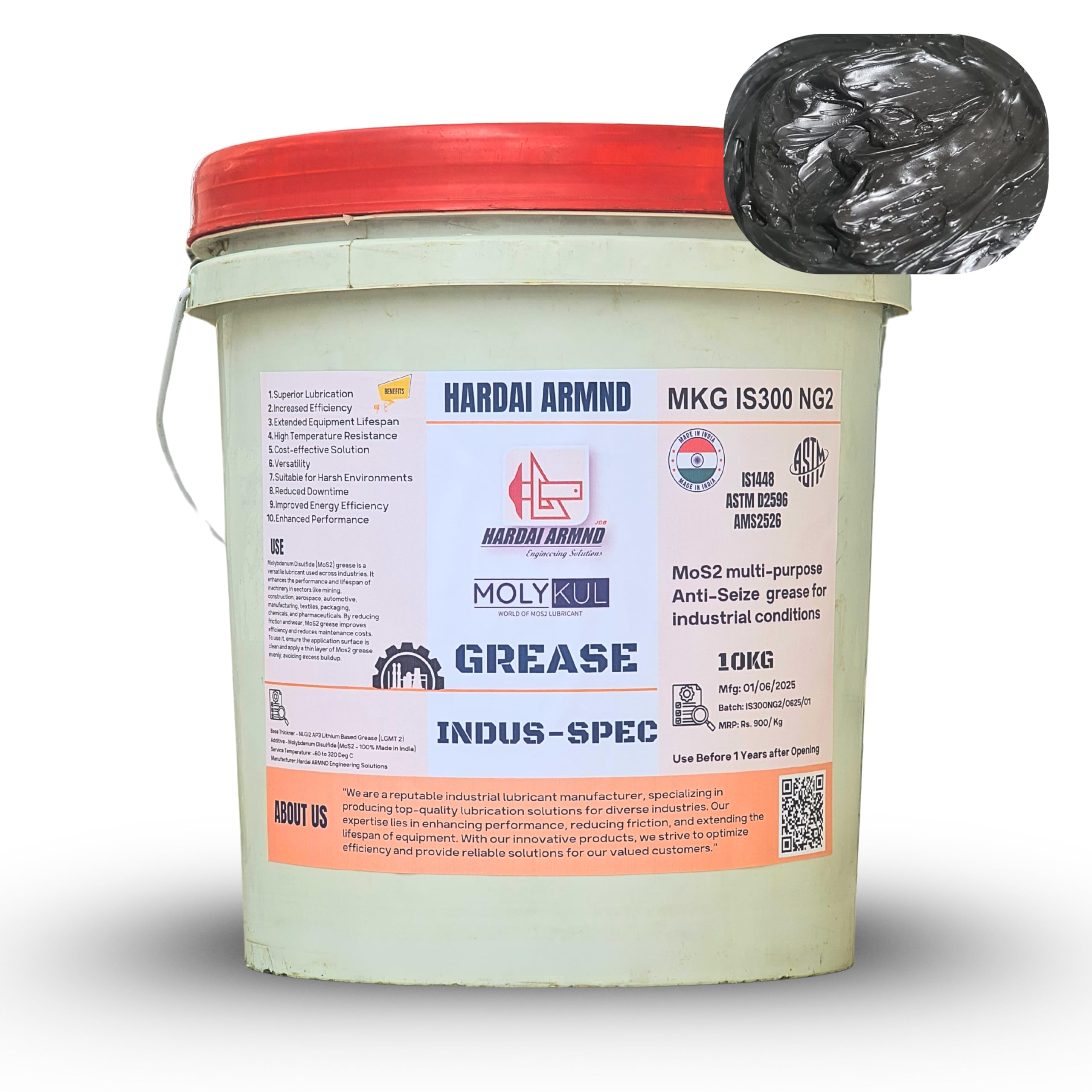 Hardai ARMND MolyKul MoS2 Grease for Industrial Applications