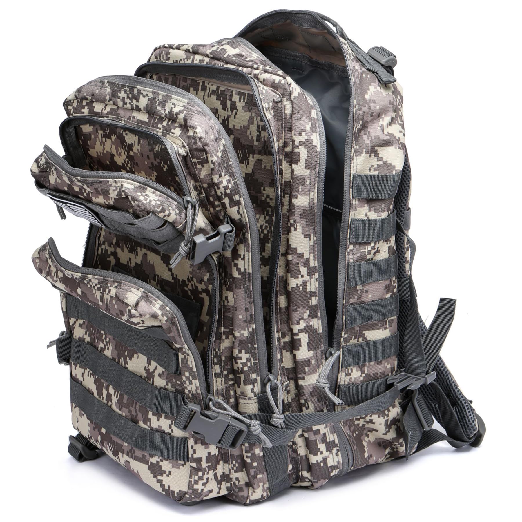 Sac à dos de pêche de 50 litres imperméable en nylon durable, sac à dos de sport tactique militaire en plein air Sac à dos de randonnée décontracté