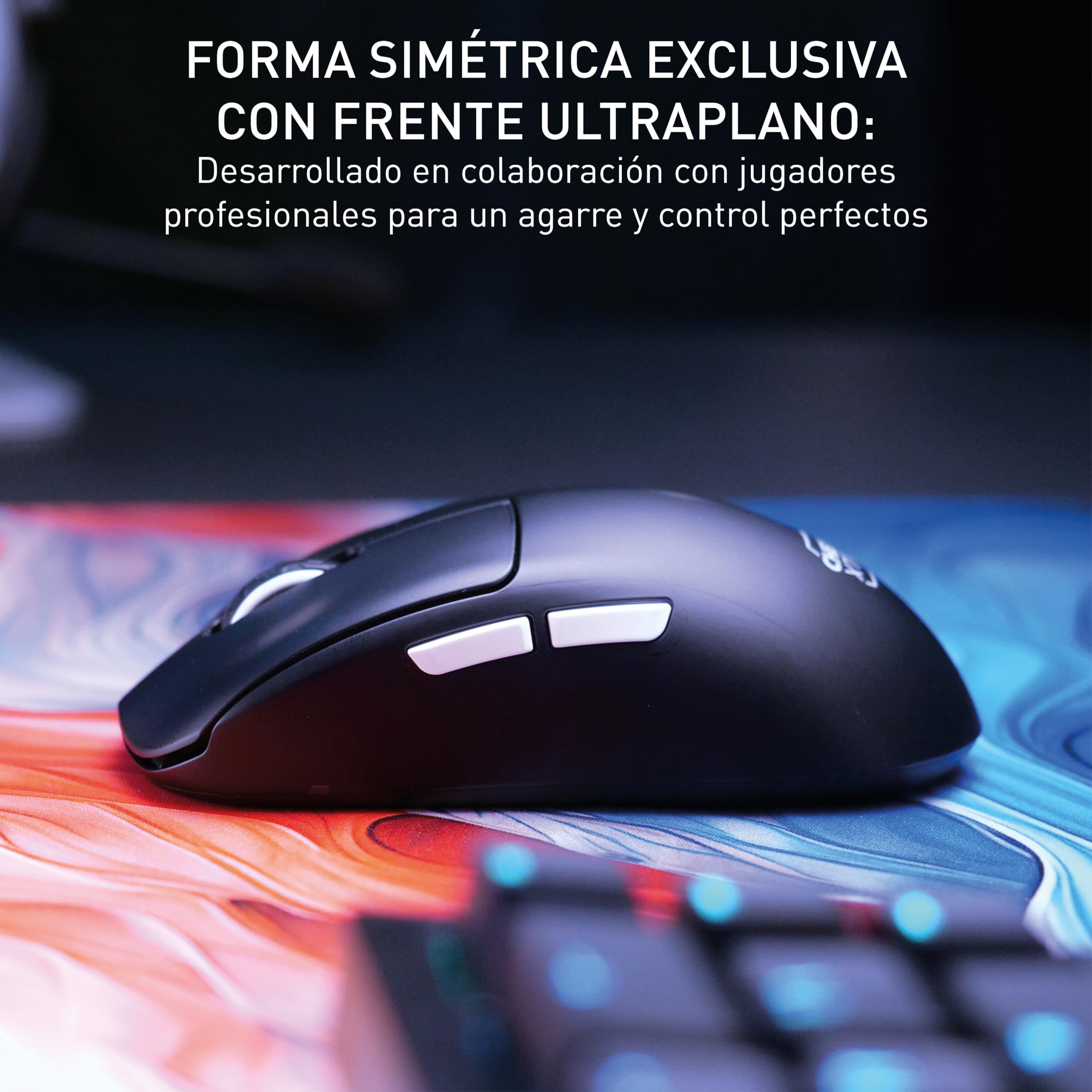 CHERRY XTRFY M68 Pro Wireless, Ratón Inalámbrico de Gaming Ultra Rápido, 2.4 GHz RF, Optimizado para esports, 8K, Forma Simétrica con Parte Frontal Baja, Negro