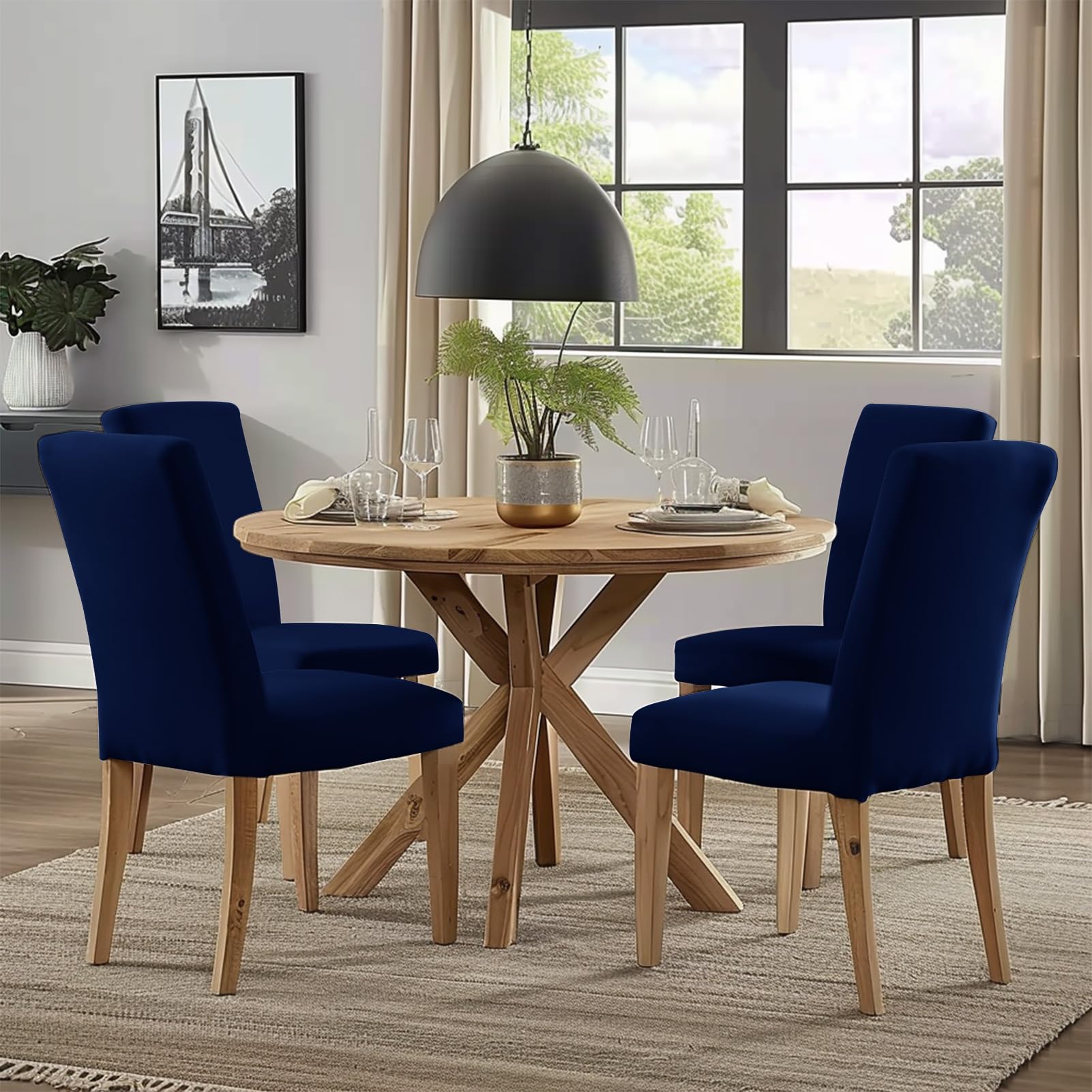 LUSCHEER Dining Room Chair Covers Set of 4 - Image 4