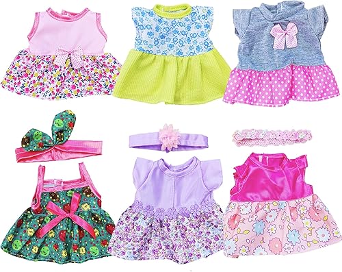 Ropa de muñeca de bebé, 6 juegos de ropa de muñeca para muñeca de 10 a 12 pulgadas, accesorios de ropa de muñeca para muñeca bebé niña