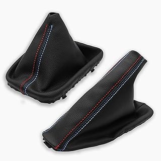 Cargaiter - Gear Stick Gaiter + Handbrake Gaiter Compatible with BMW E46 (1990-2007) (Tricolour) | Car Accessories Interior