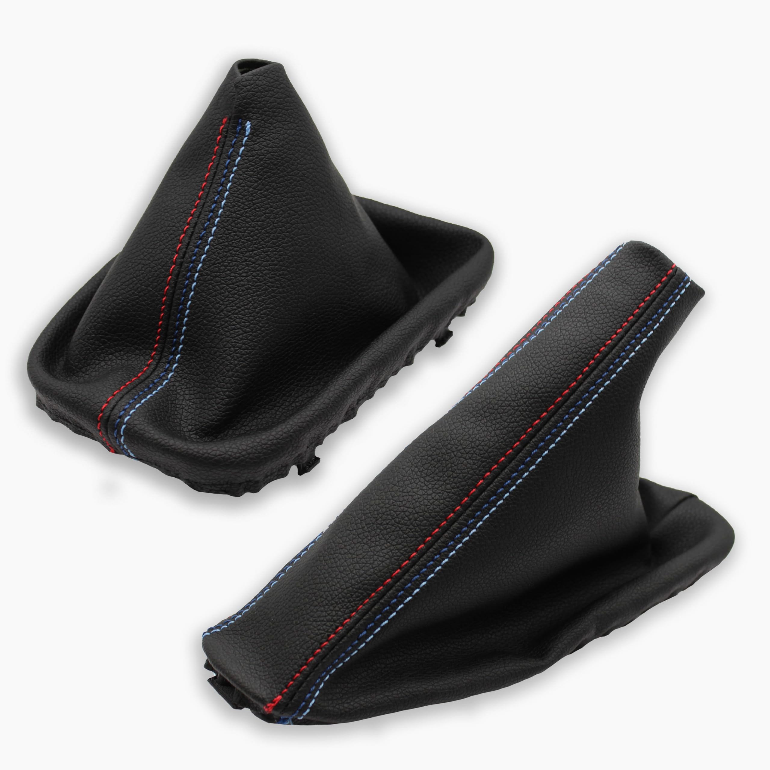 Soufflet Levier de Vitesse et Frein Compatible pour BMW Série 3 E46 (1990-2007) (Tricolor ///)