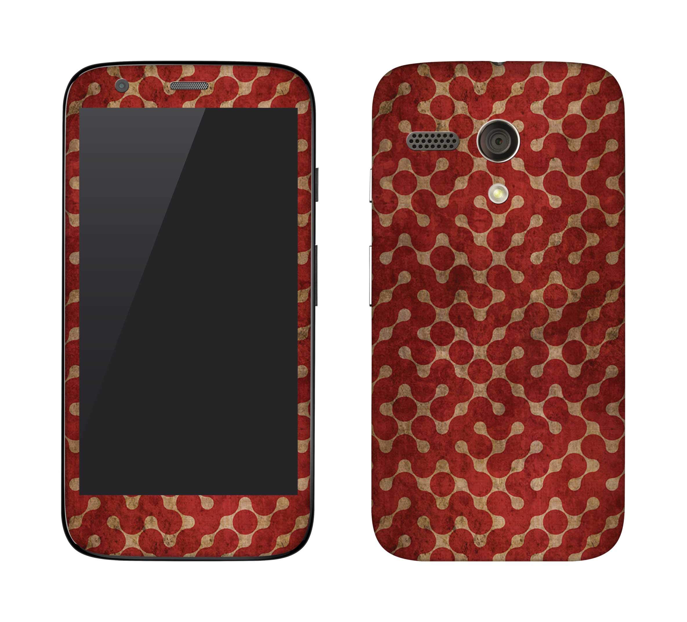 StylizeddUltra Premium Vinyl Skin Decal Body Wrap for Motorola Moto G - Connect The Dots (Red)