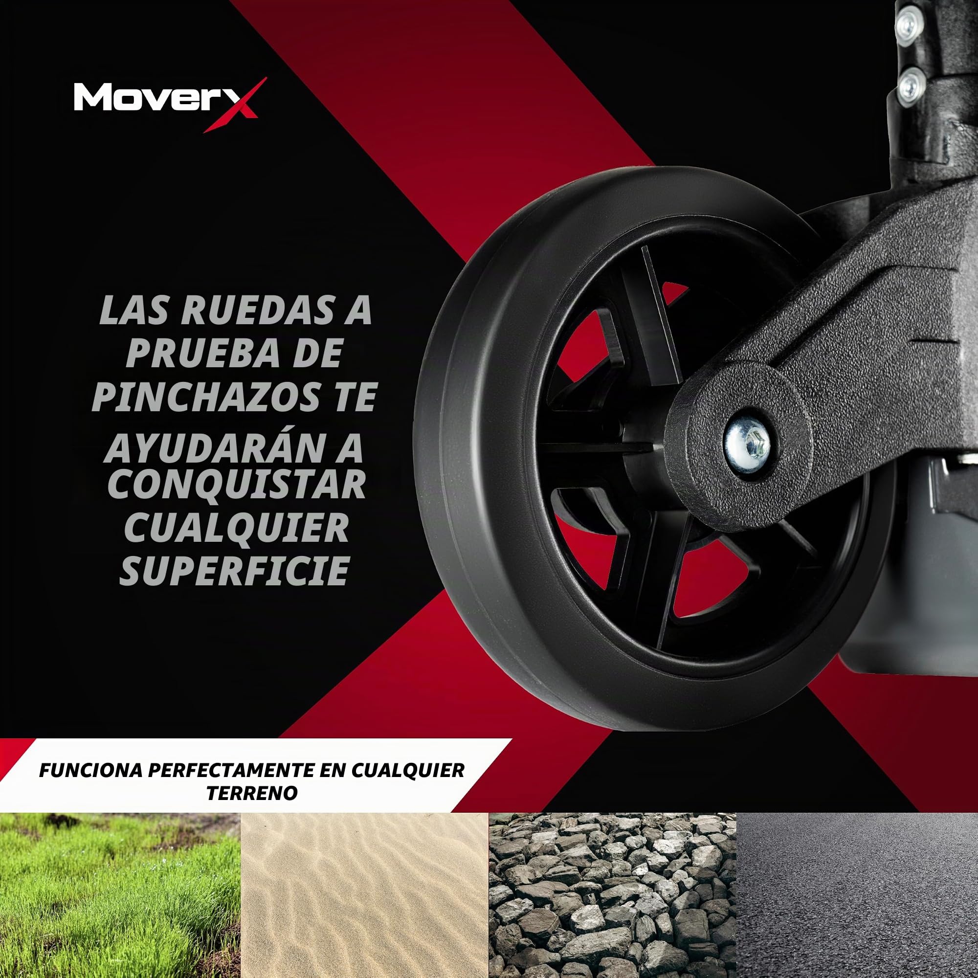 MoverX Carretilla de mano plegable de aluminio, Traspaleta Manual, Soporte con Ruedas, Carro de Mano Resistente, Carrito de Transporte Multiusos, 85 kg