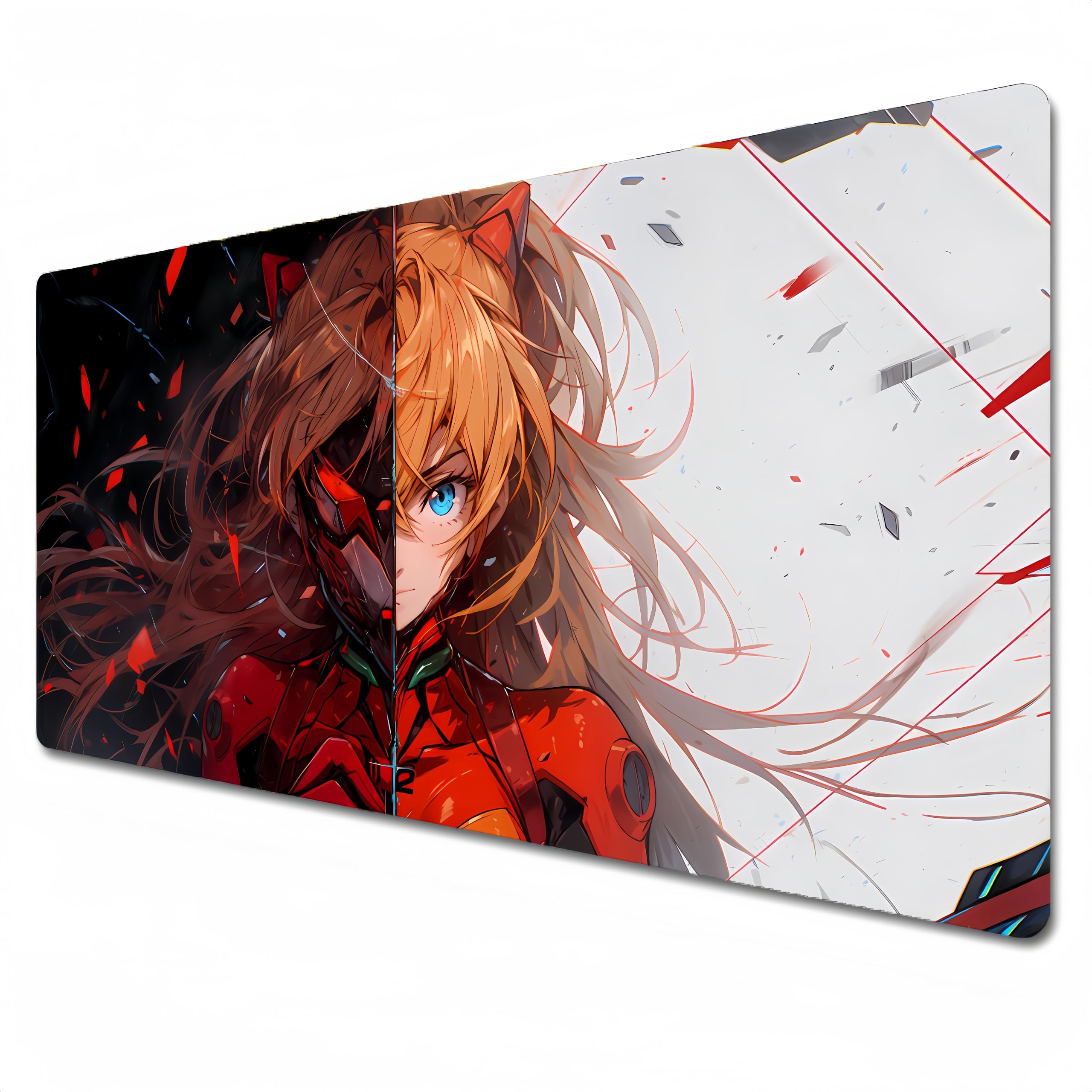 Odrys Neon Genesis Evangelion Anime Mouse Pad, Red, XXL 900x400mm