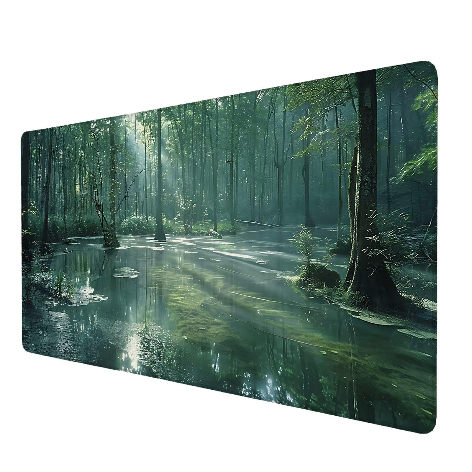 Podkładka pod mysz XXL 800 x 400 mm, naturalna podkładka pod mysz, podkładka pod mysz do gier z antypoślizgową gumową podstawą, mata na biurko z szytymi krawędziami, podkładka pod mysz do gier do