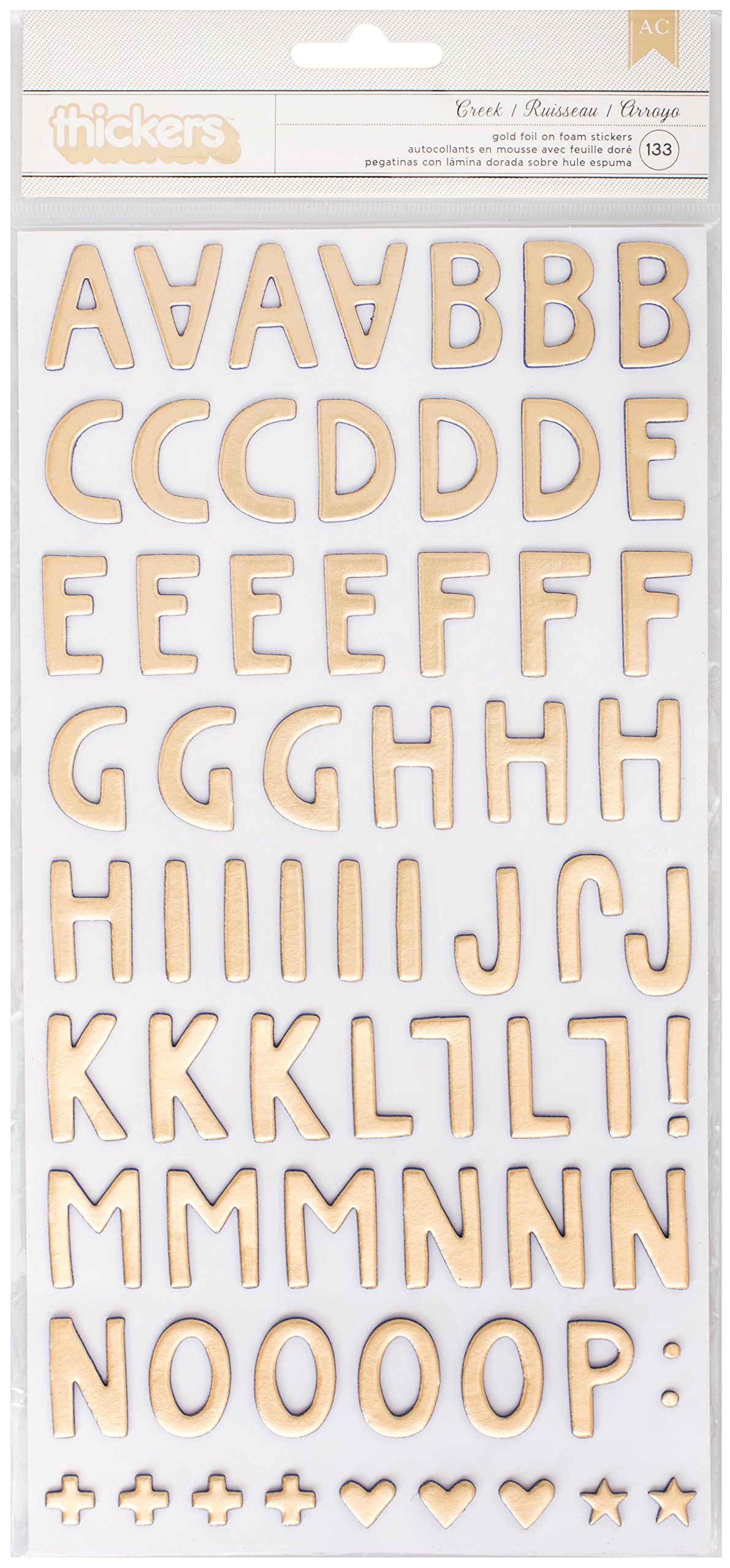 Stickers Creekside American Crafts canoë multicolore scrapbooking relief 32x14cm