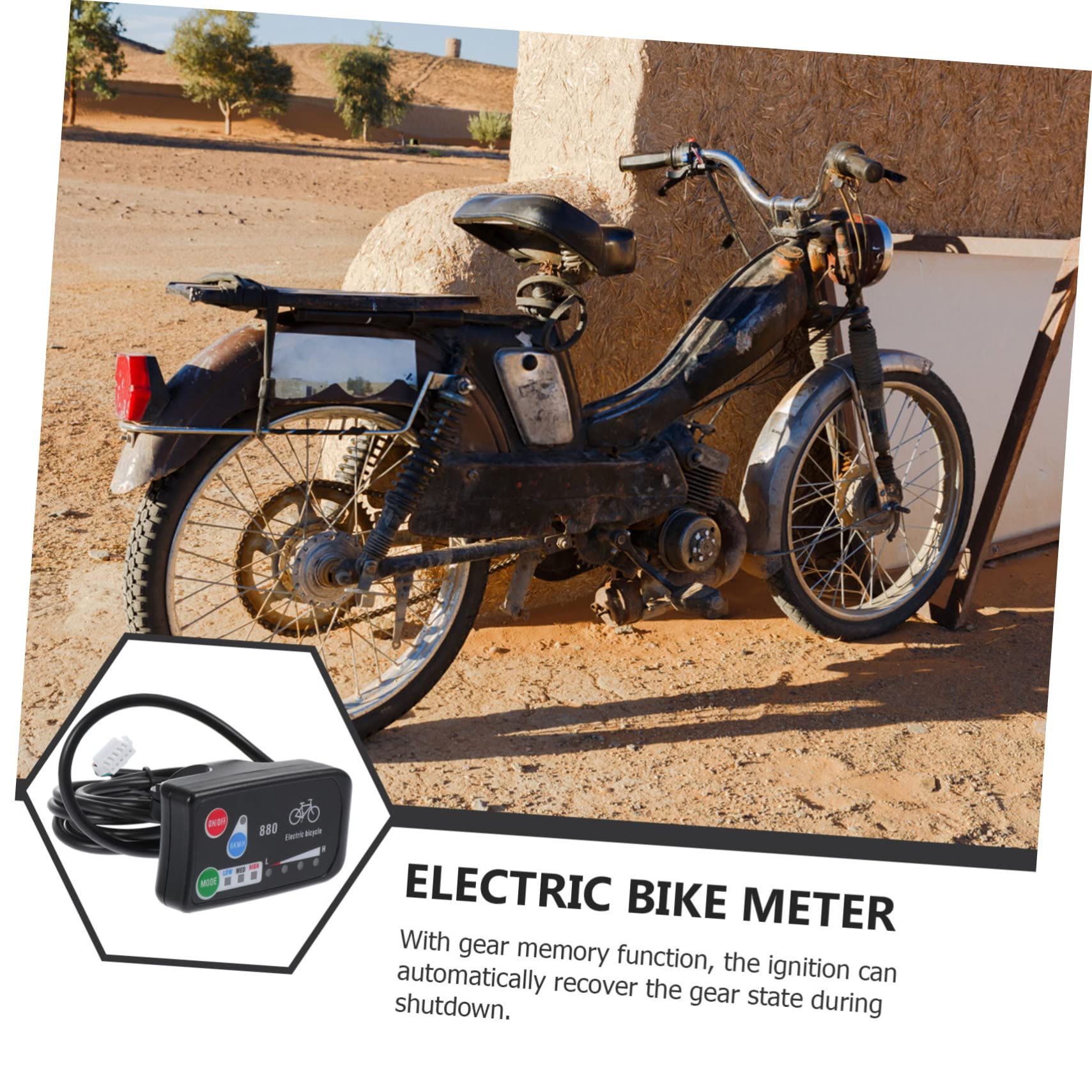 Gatuida 2piezas Medidor De Display Led para Bicicleta Eléctrica Bike Pantalla De Control Indicador De Batería y Función De Apagado Automático Accesorio para Scooter y Bicicletas