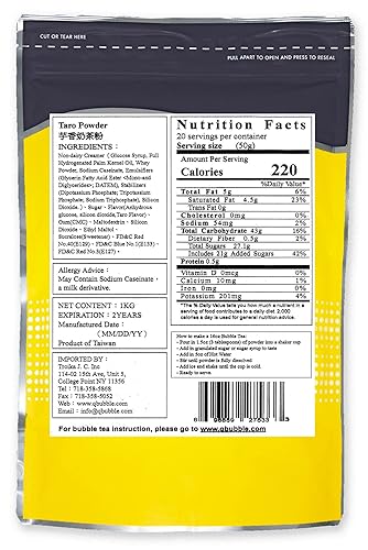 Miniatura 2 de Qbubble Polvo de té Taro en polvo, 2.2 libras