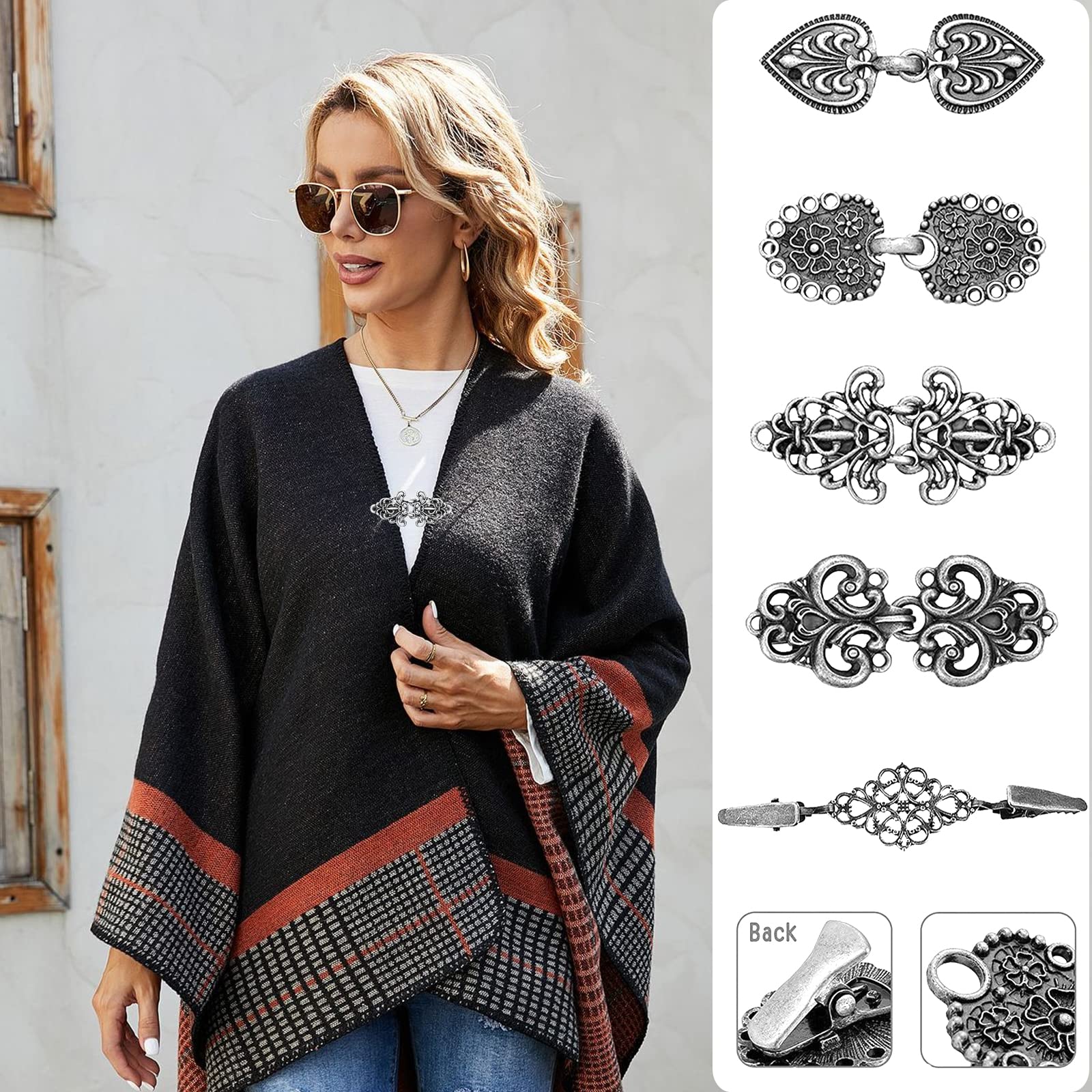 Broche De Capa De 6 Piezas: Broches Vikingos Retro Para Chal | Cuotas