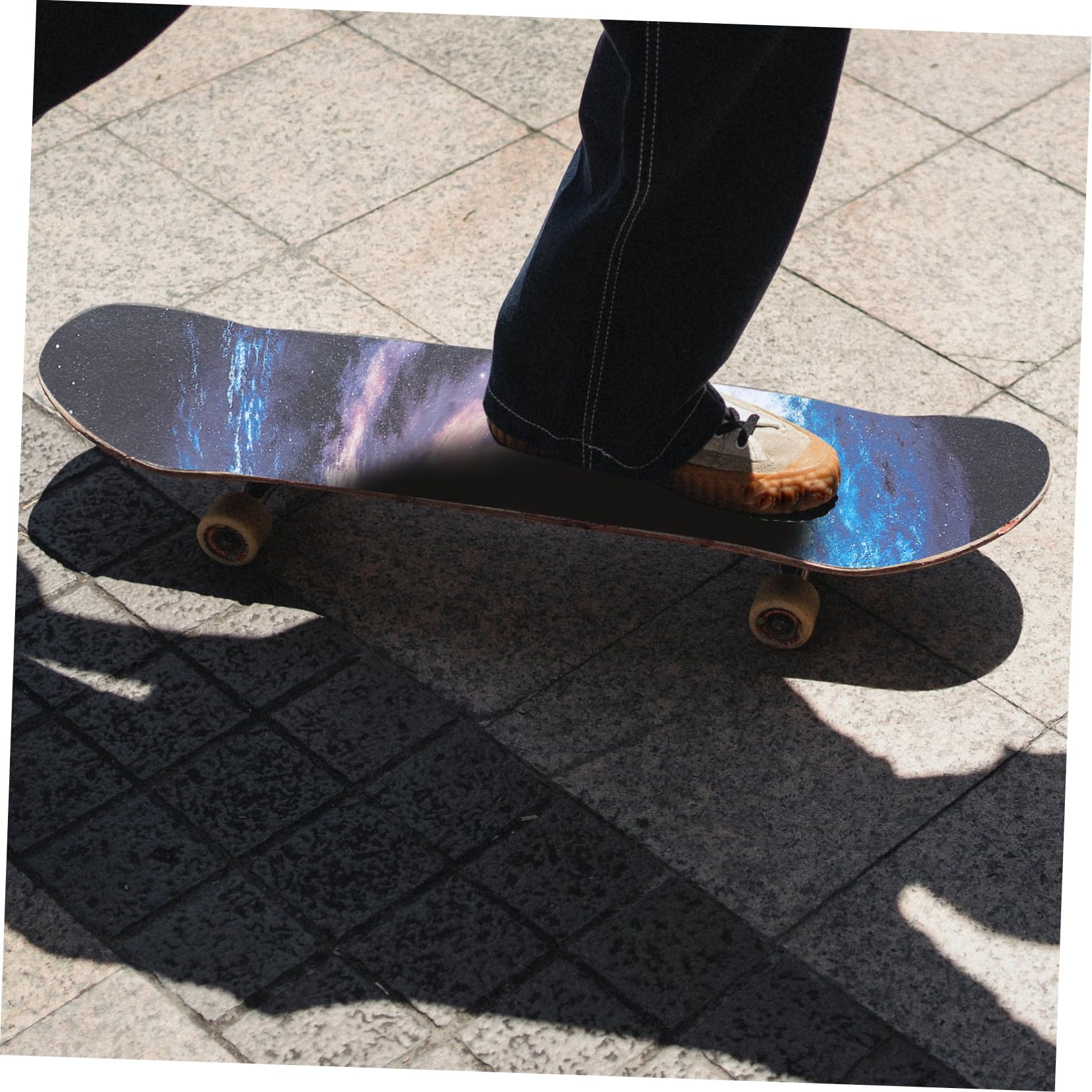 ifundom 2 Stück Rad Skateboard Grip Tape Wasserdichtes Sandpapier Sticker Rutschfester Deck Grip Aufkleber für Skateboard und Scooter Hochwertiges Material Einfache Anwendung Attraktives