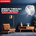 Almonard 225mm High Speed Cabin Fan Pro | High Velocity Blades | Thermal Overload Protection | Single Speed Settings | Cabin Fan for Office Retail Kiosks Available in White gallery image