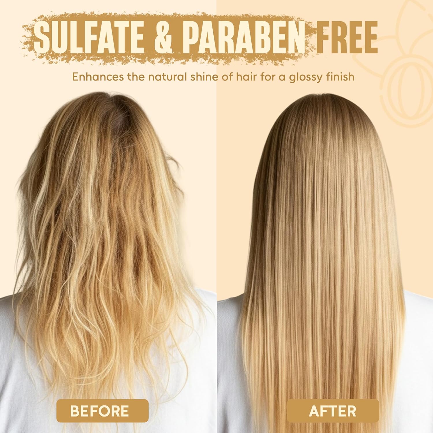 Shea Butter Shampoo & Conditioner Set | 16 fl oz Each | with Batana Oil & Argan Oil | Moisturizing, Strengthening & Frizz Control Formula | Supports Hair Growth & Adds Thickness - Image 6