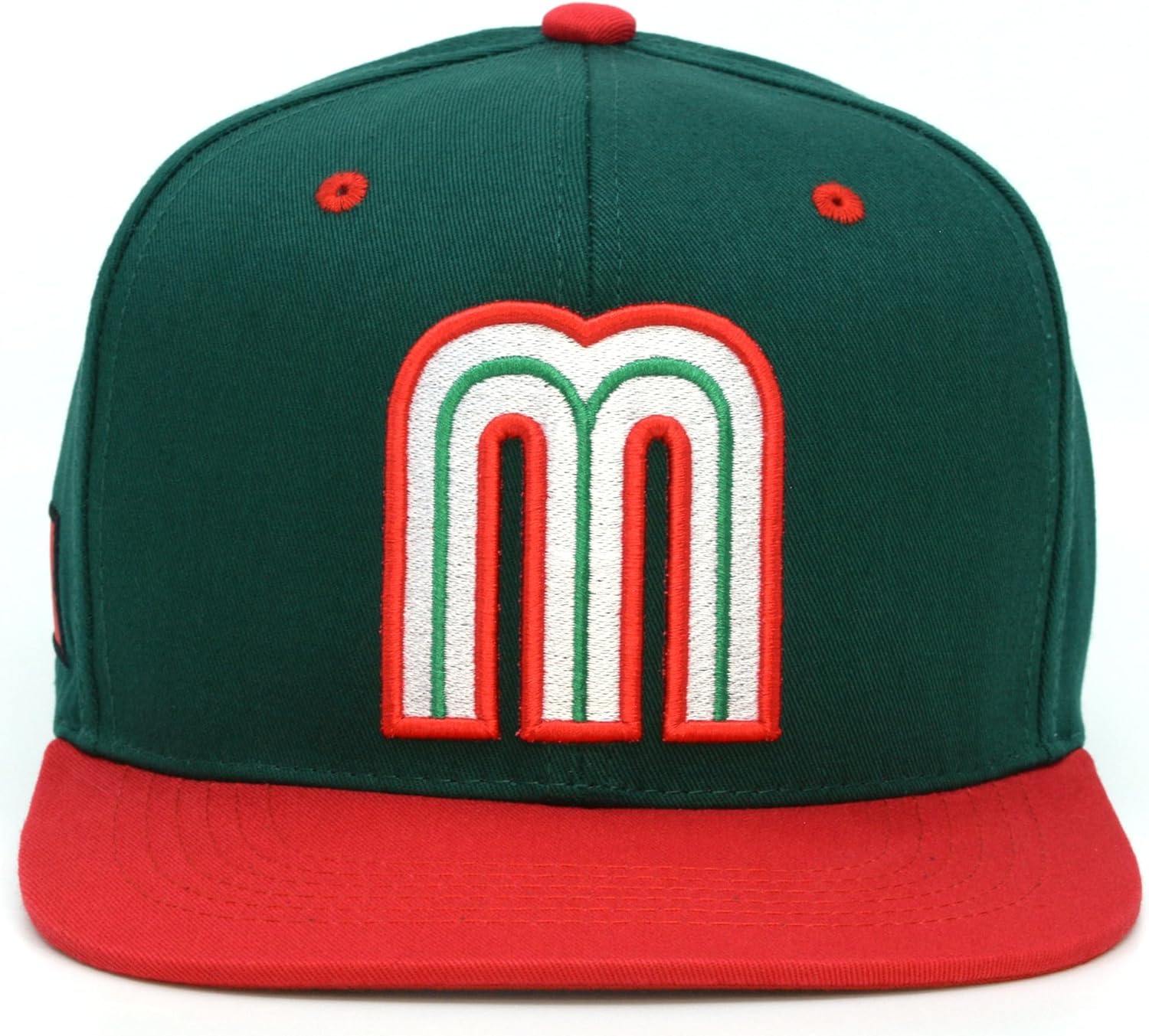 Mexico Snap Back Hat Flag 3D M Flat Bill Mexico Baseball Acrylic Cap New