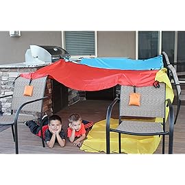 Tote a Fort Original Blanket Fort Building Kit for Kids, 3 Blanket TOTEAFORT Toy, Make a Portable Playhouse, Play Tent Boy and Girl Indoor Outdoor Build Set, STEM Children Toy, Ages 4, 8, 12 +