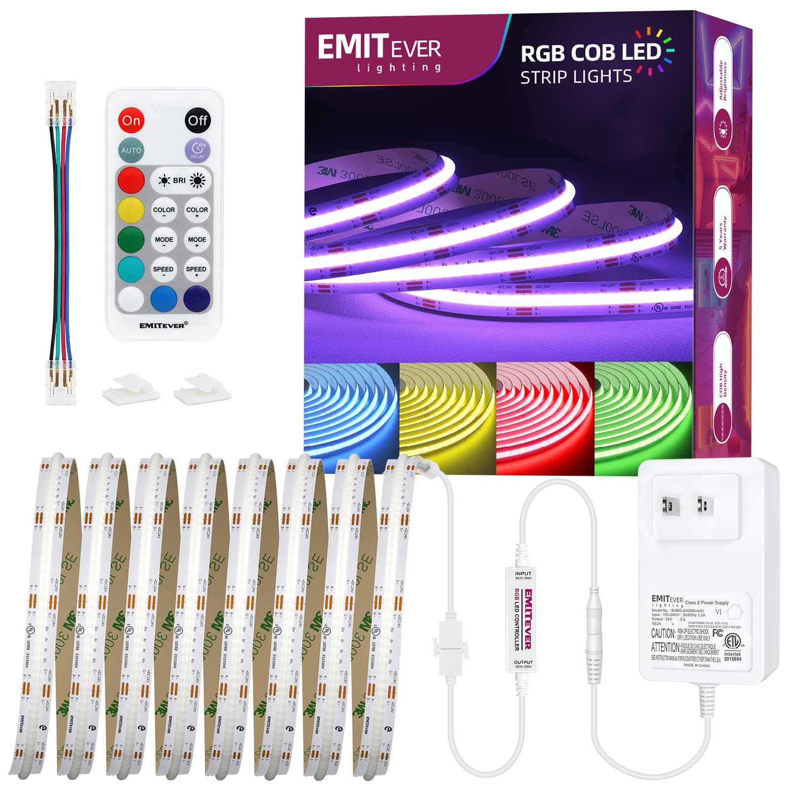 EMITEVER RGB LED Strip Light COB
