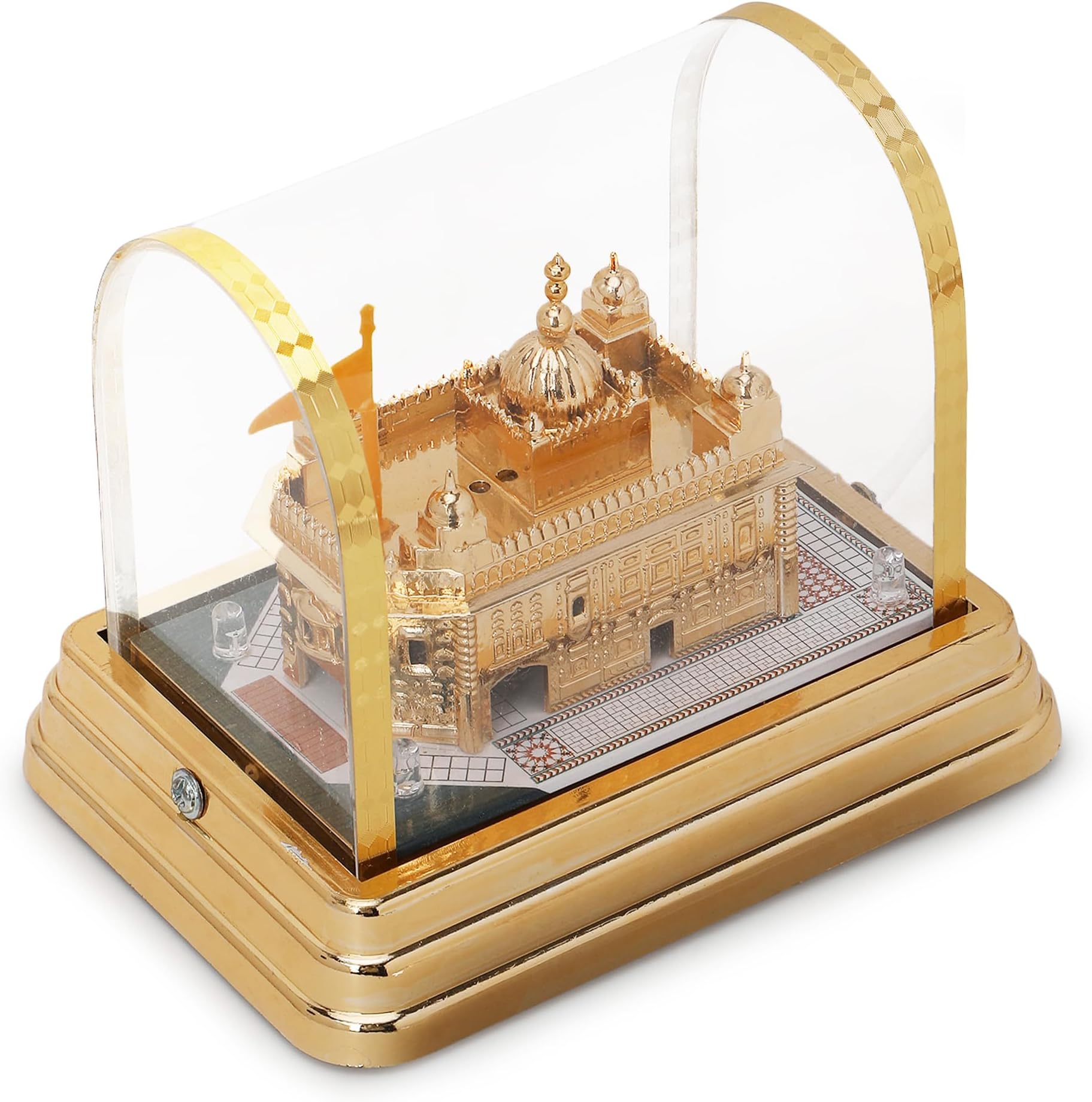 3D Acrelic Multi-color Light Golden Temple with Plug | Mandir Gold | Amritsar 3D Temple for Gift/Replica/Multi use/Home Décor/ Sikh Festival (The Heavenly Harmandir Sahib) – (6.25*4.75*6”)