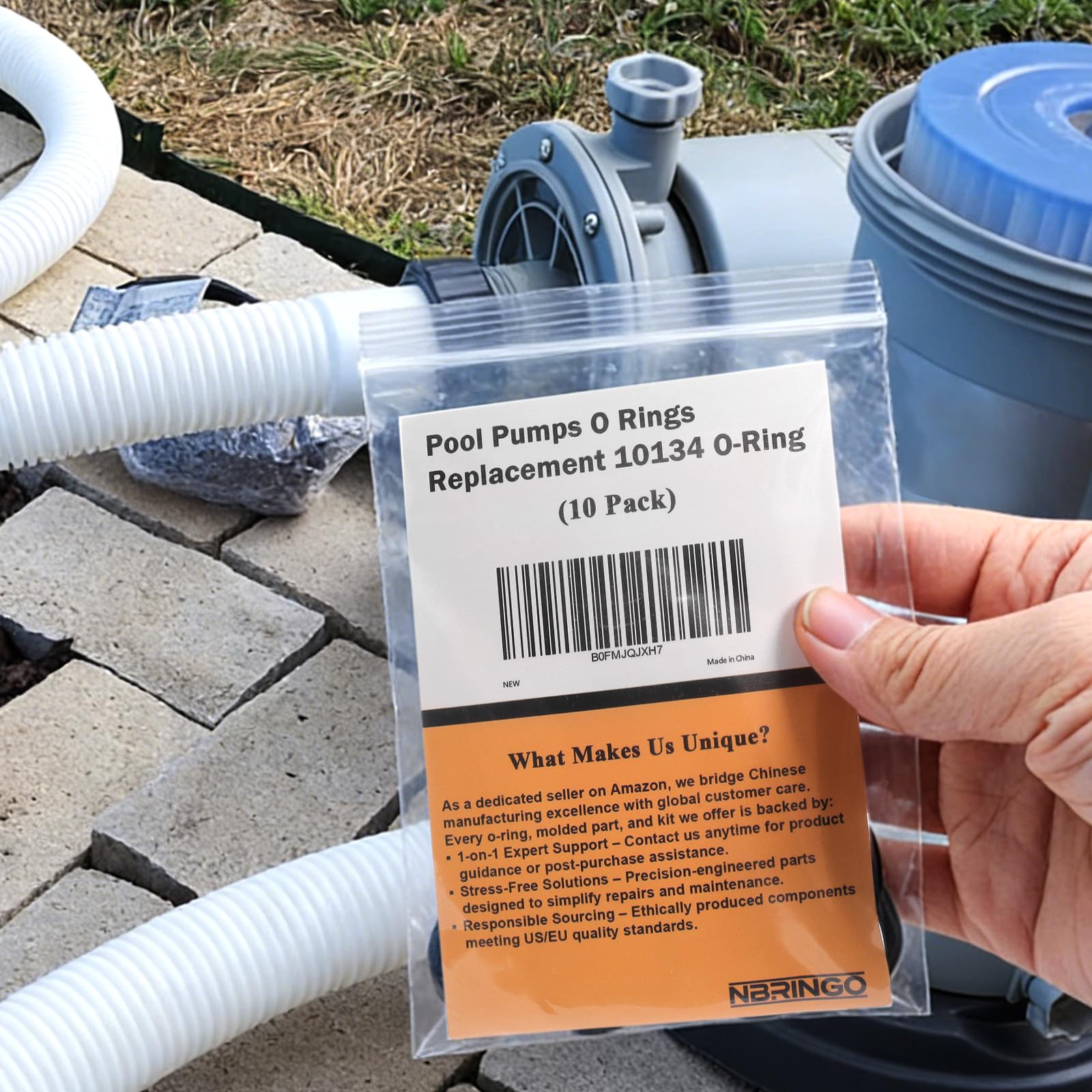 O-Ringe für Poolpumpen, Ersatz 10134 O-Ring für Intex 1-1/4 Zoll Schlauchanschluss, passend für Sandfilterpumpen mit 330, 530 und 1000 GPH, 10 Stück