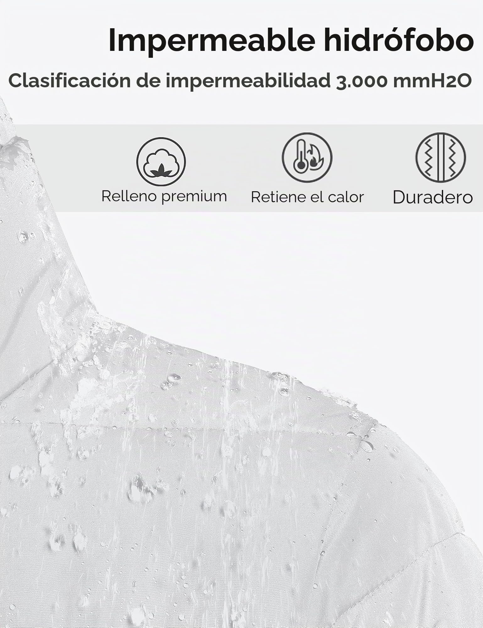 Wantdo Chaqueta de Invierno de Pluma para Hombre Impermeable Cortaviento de Longitud Media Versátil Abrigo con Capucha de Piel para Viajes Nieve